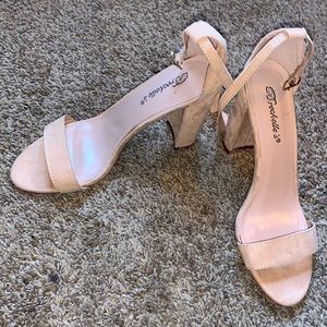Nude Block Heels